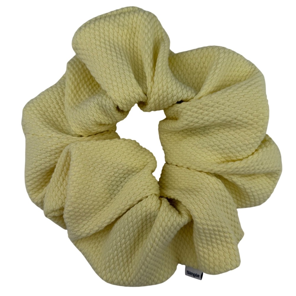 Simple Clothing Company‎ Oversized Waffle Knit Scrunchie Thick Elastic Yellow OS